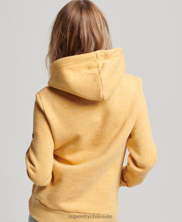 mujer Superdry amarillo sudadera con capucha vintage genial al aire libre 2R68Z2258