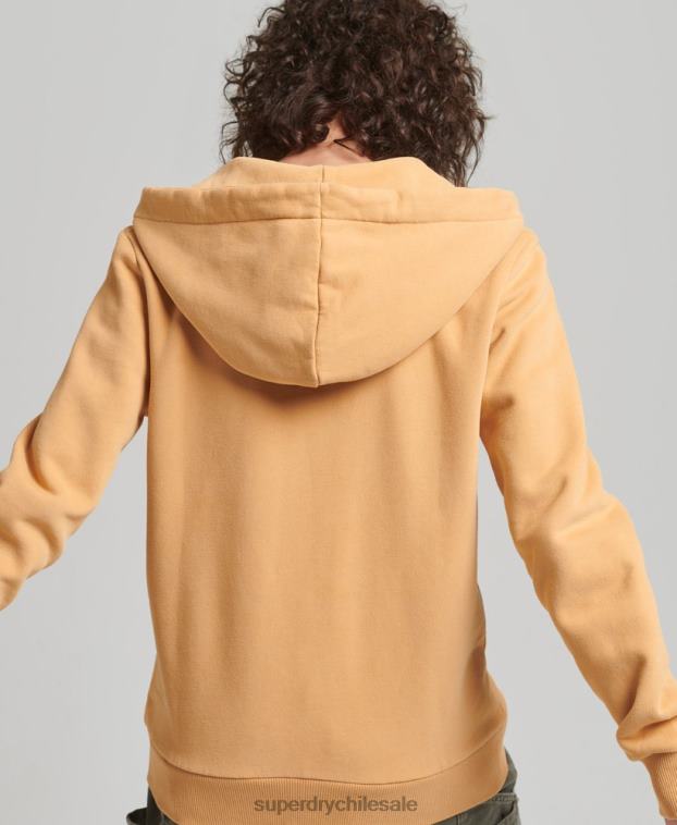 mujer Superdry amarillo sudadera con capucha y cremallera 2R68Z3498