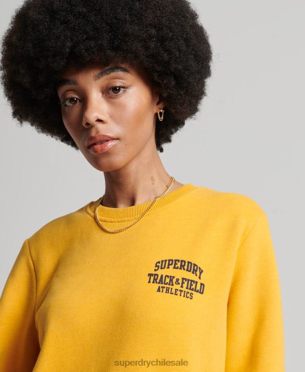 mujer Superdry amarillo sudadera con equipo de atletismo 2R68Z5841
