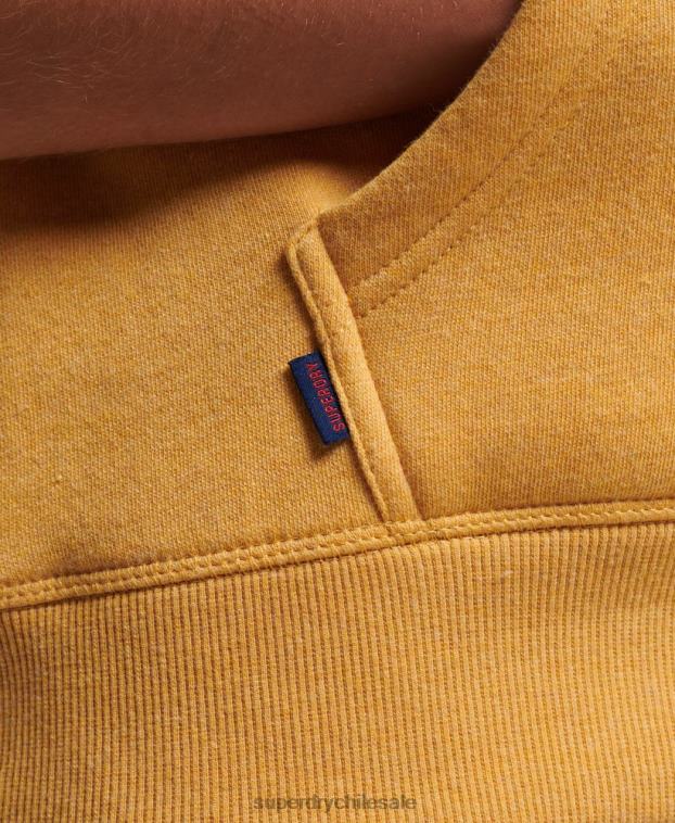 mujer Superdry amarillo sudadera con logo bordado 2R68Z3344