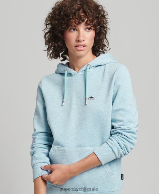 mujer Superdry azul claro sudadera con gráfico de terreno de los 90 2R68Z5907