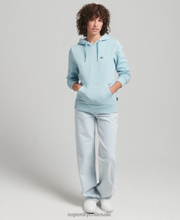 mujer Superdry azul claro sudadera con gráfico de terreno de los 90 2R68Z5907