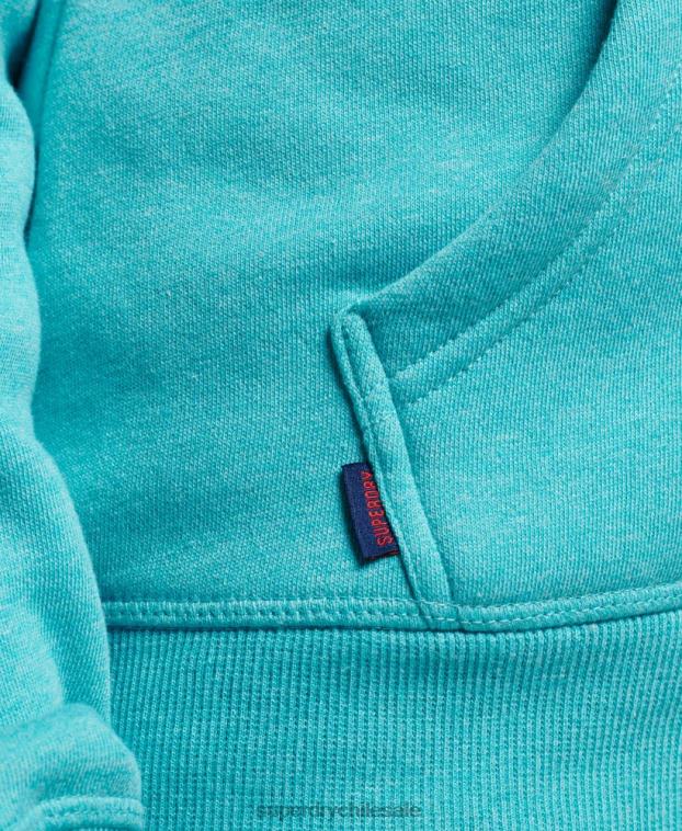 mujer Superdry azul claro sudadera con logo bordado 2R68Z3437
