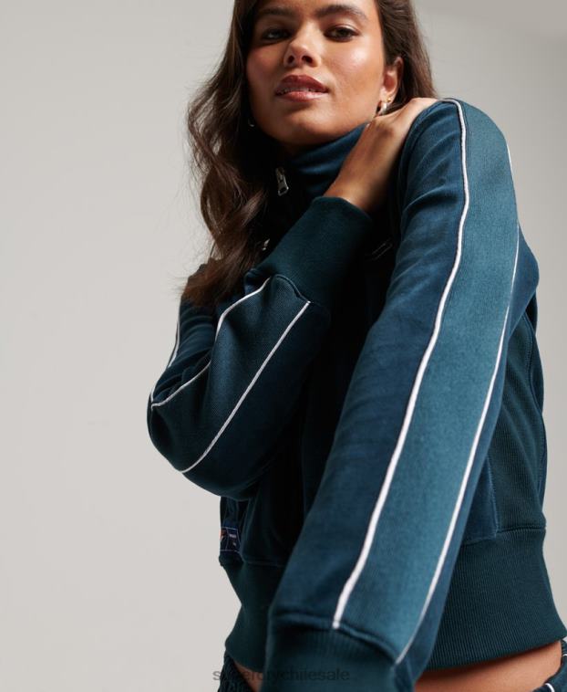 mujer Superdry azul oscuro sudadera con logo de code s 2R68Z6106