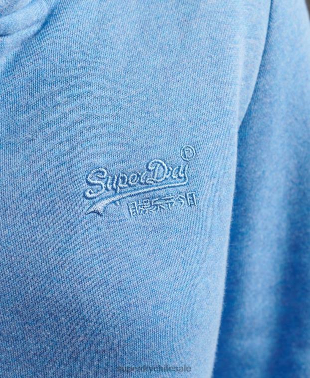 mujer Superdry azul sudadera con cremallera y logo Essential de algodón orgánico 2R68Z3301