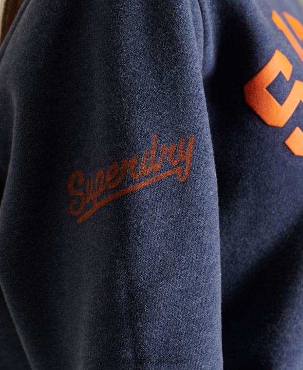 mujer Superdry azul sudadera oversize con equipo de atletismo 2R68Z6054