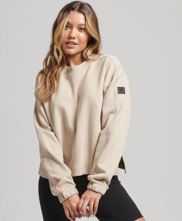 mujer Superdry beige sudadera con capucha Code Tech 2R68Z5773