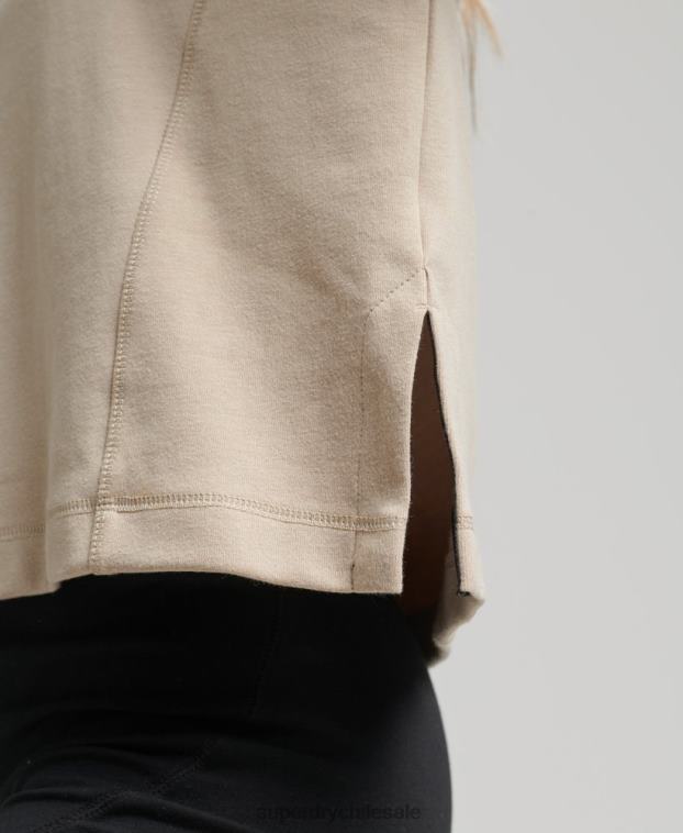mujer Superdry beige sudadera con capucha Code Tech 2R68Z5773