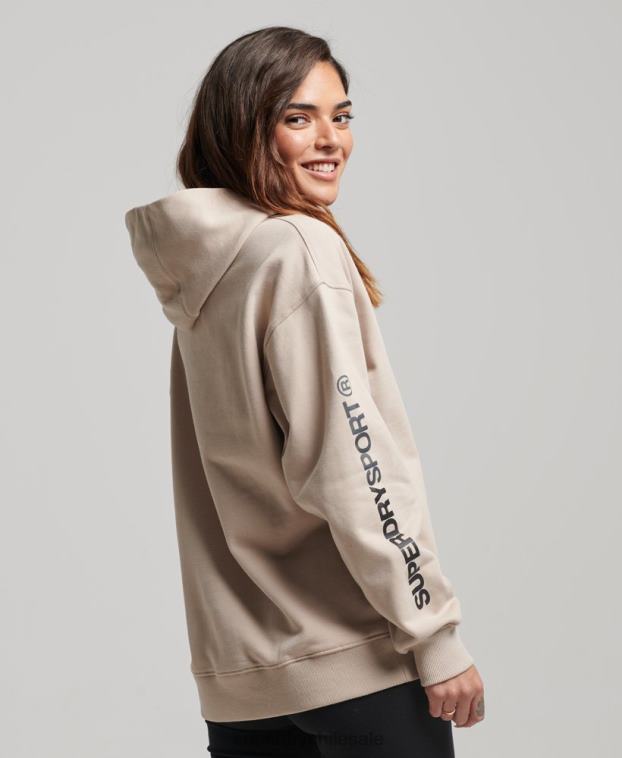 mujer Superdry beige sudadera con capucha extragrande 2R68Z3381
