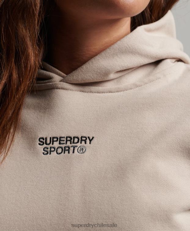mujer Superdry beige sudadera con capucha extragrande 2R68Z3381