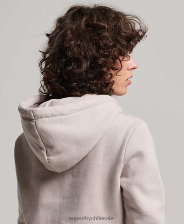 mujer Superdry beige sudadera con capucha y detalles 2R68Z3424