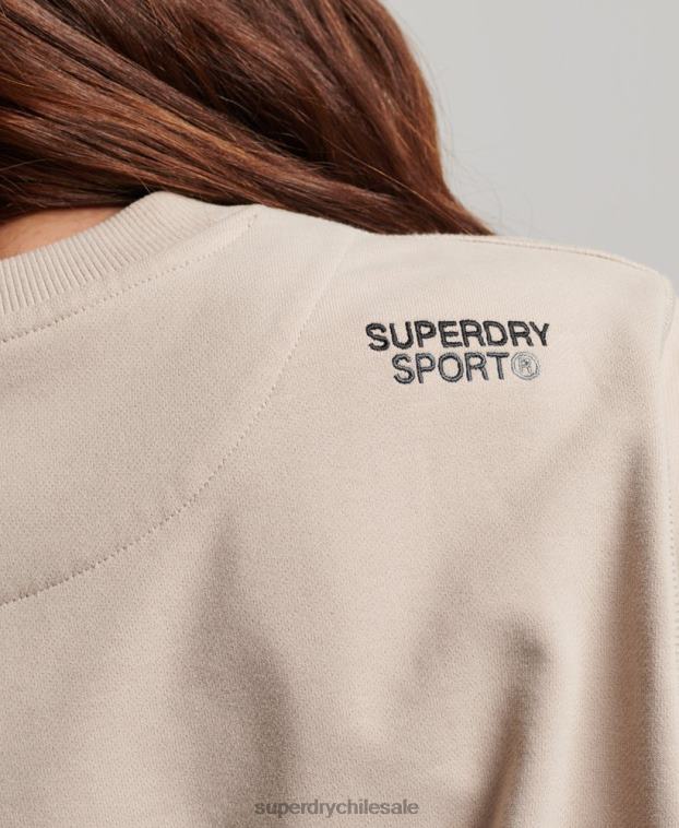 mujer Superdry beige sudadera con cuello redondo 2R68Z3309