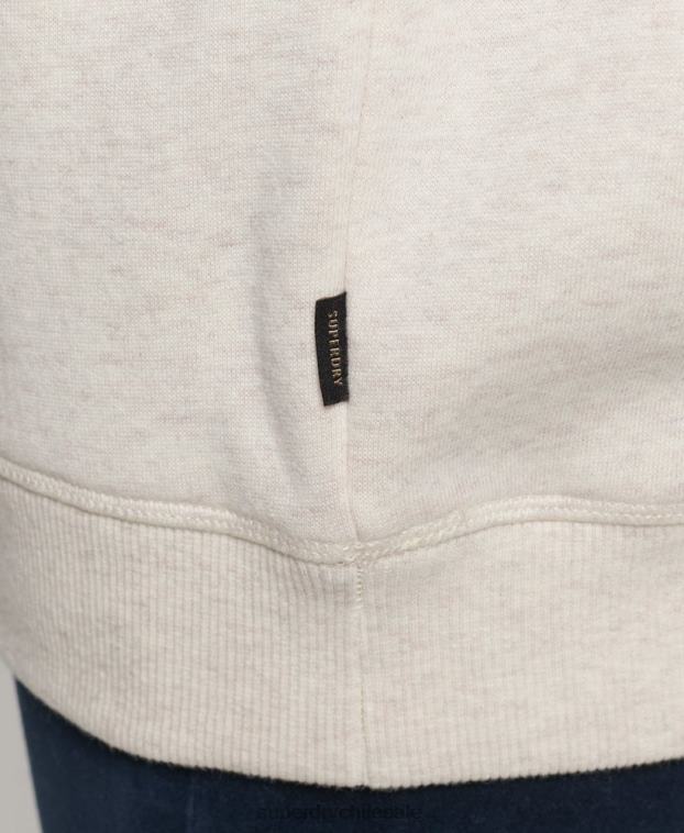 mujer Superdry beige sudadera con cuello redondo 2R68Z3499