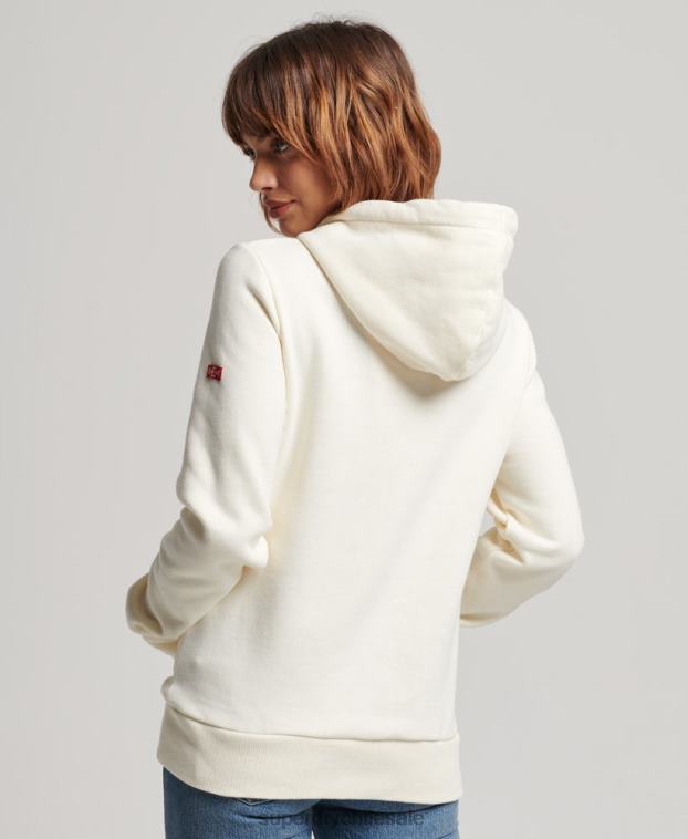 mujer Superdry blanco sudadera con capucha atlética vintage 2R68Z3294