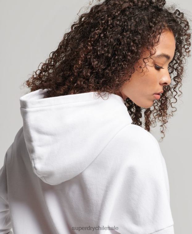 mujer Superdry blanco sudadera con capucha core sport 2R68Z3359