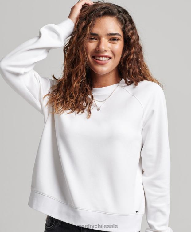 mujer Superdry blanco sudadera con capucha de modal 2R68Z5915