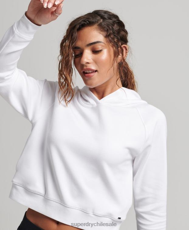 mujer Superdry blanco sudadera con capucha suave modal 2R68Z5853