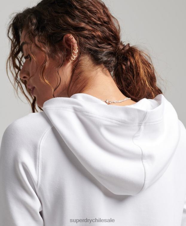 mujer Superdry blanco sudadera con capucha suave modal 2R68Z5853
