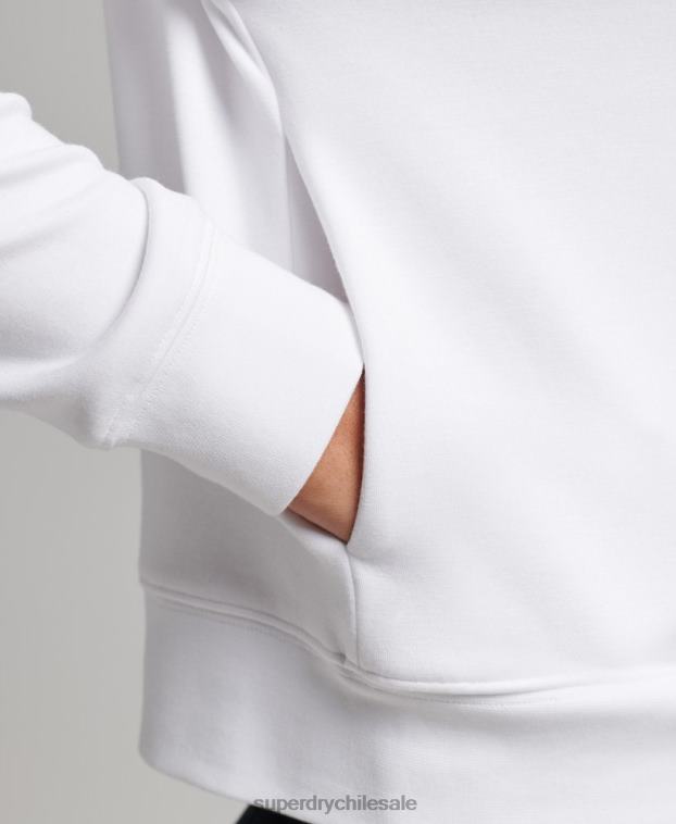 mujer Superdry blanco sudadera con capucha suave modal 2R68Z5853