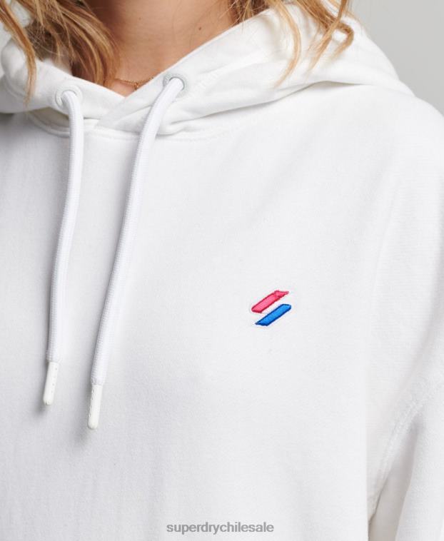 mujer Superdry blanco sudadera extragrande esencial de algodón orgánico 2R68Z5768
