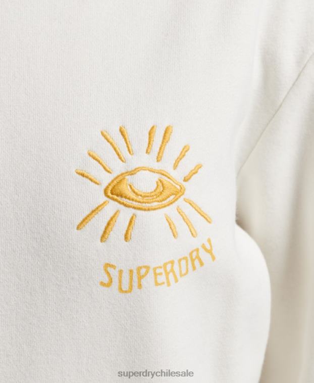 mujer Superdry blanco sudadera folk nómada 2R68Z3436