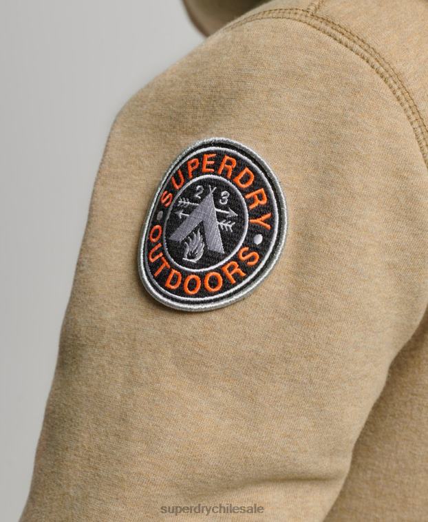 mujer Superdry broncearse sudadera con capucha y cremallera de borgoña de oso negro de algodón orgánico 2R68Z5793