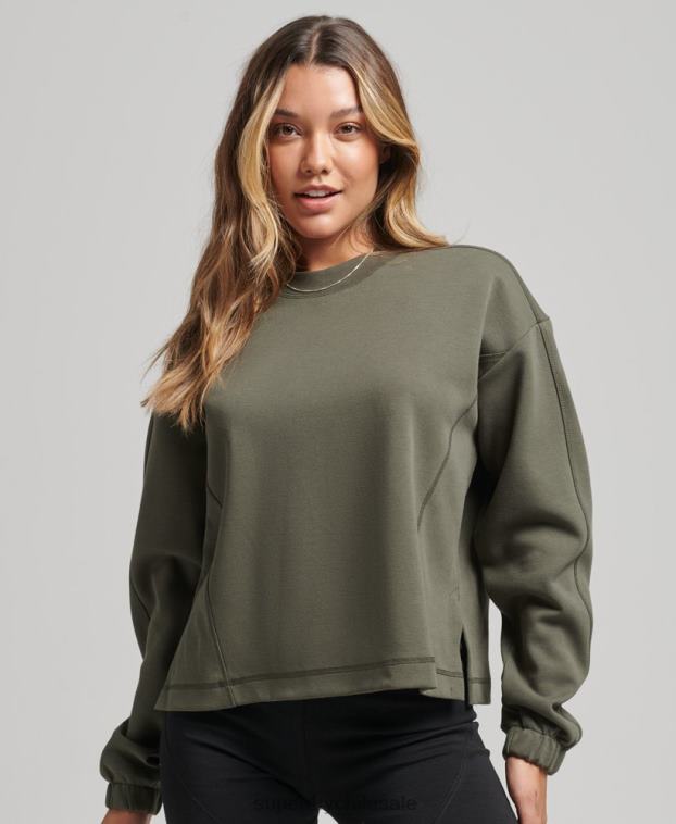mujer Superdry caqui sudadera con capucha Code Tech 2R68Z5921