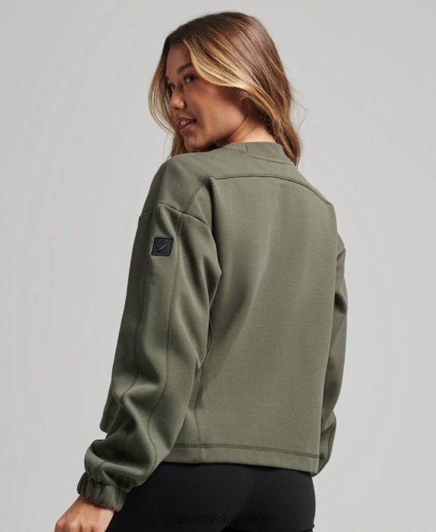mujer Superdry caqui sudadera con capucha Code Tech 2R68Z5921