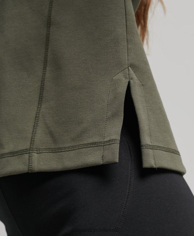 mujer Superdry caqui sudadera con capucha Code Tech 2R68Z5921