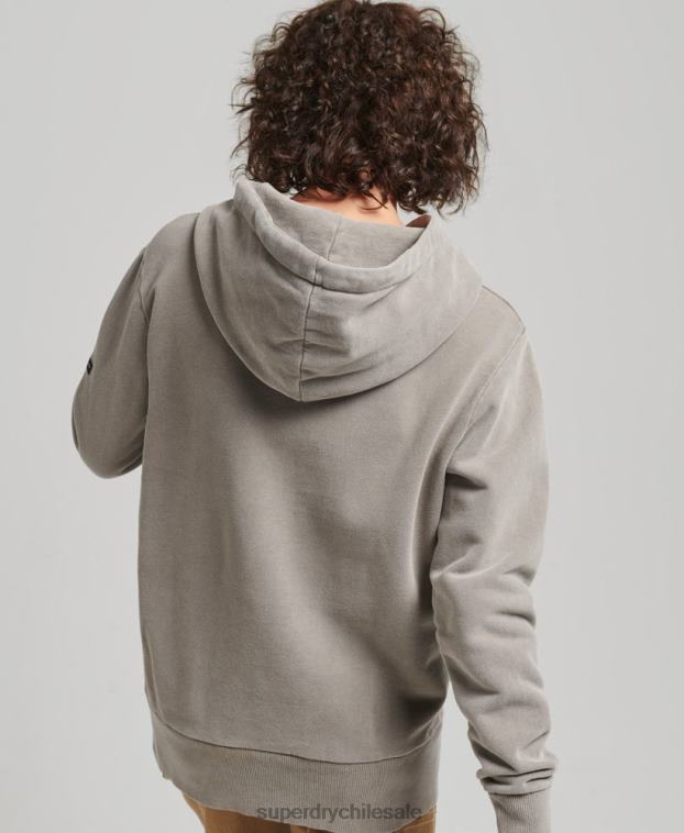 mujer Superdry caqui sudadera con capucha vintage de paz y amor 2R68Z6036