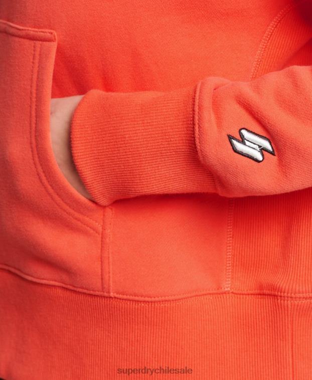 mujer Superdry coral sudadera con capucha y micro logo Code 2R68Z5903