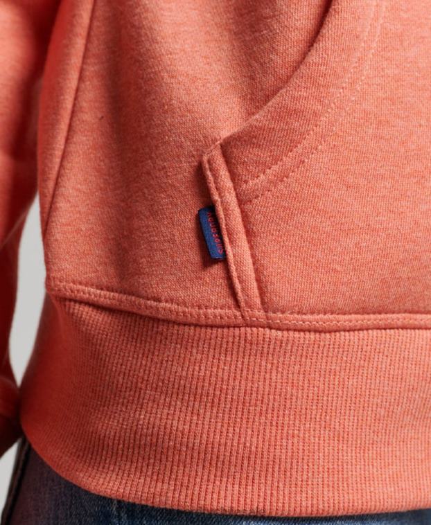 mujer Superdry coral sudadera con cremallera y logo bordado 2R68Z3388