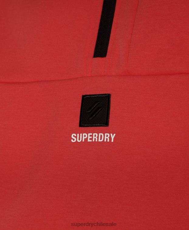 mujer Superdry coral sudadera técnica con media cremallera 2R68Z5965