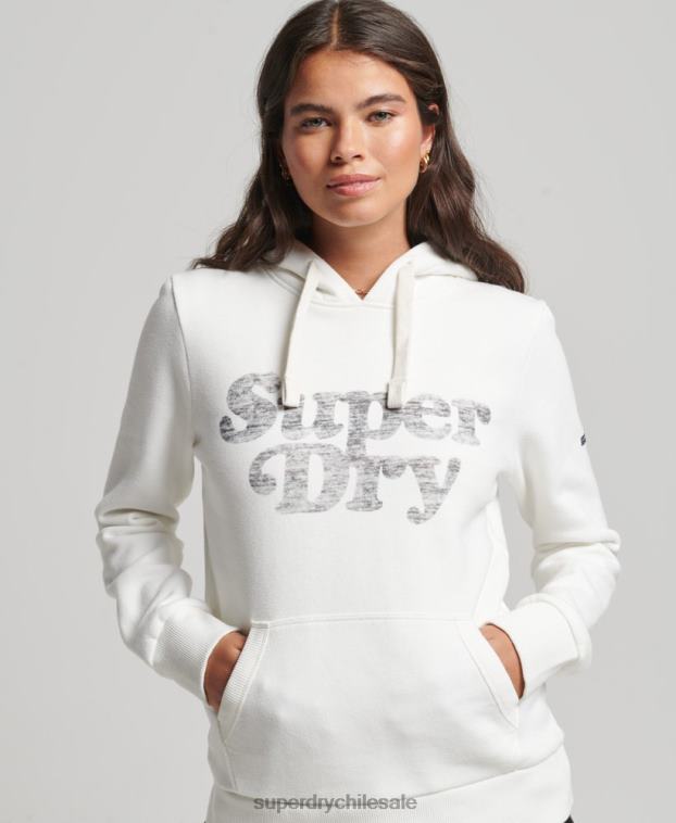 mujer Superdry crema cooper sudadera con capucha clásica 2R68Z3414