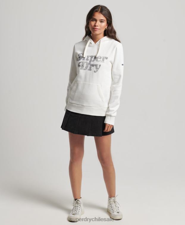 mujer Superdry crema cooper sudadera con capucha clásica 2R68Z3414