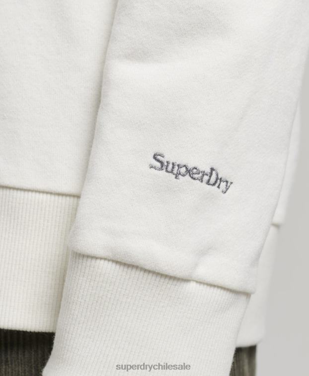 mujer Superdry crema sudadera con equipo b-movie 2R68Z3416