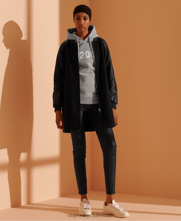 mujer Superdry gris 2003 sudadera con capucha 2R68Z3475