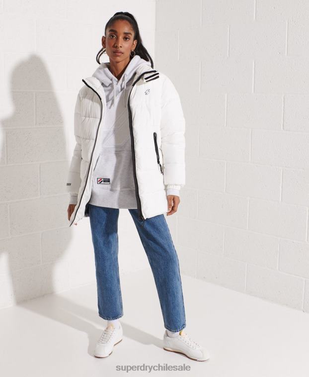 mujer Superdry gris claro sudadera con capucha extragrande de chenilla con logo de código 2R68Z6174