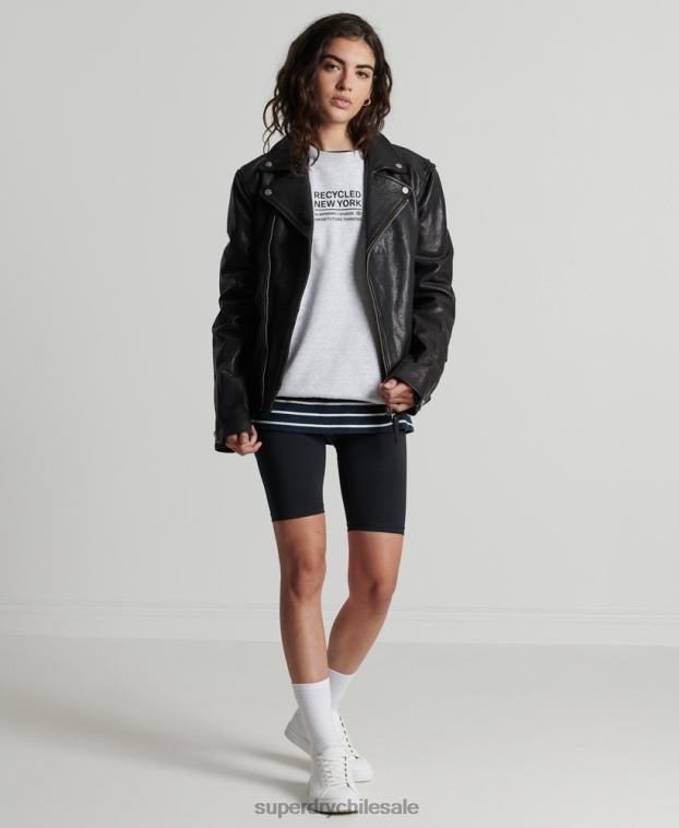 mujer Superdry gris claro sudadera con capucha reciclada 2R68Z6089