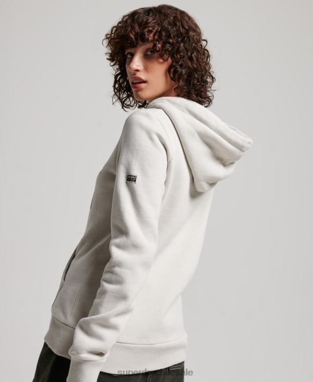 mujer Superdry gris claro sudadera con capucha y detalles 2R68Z3280