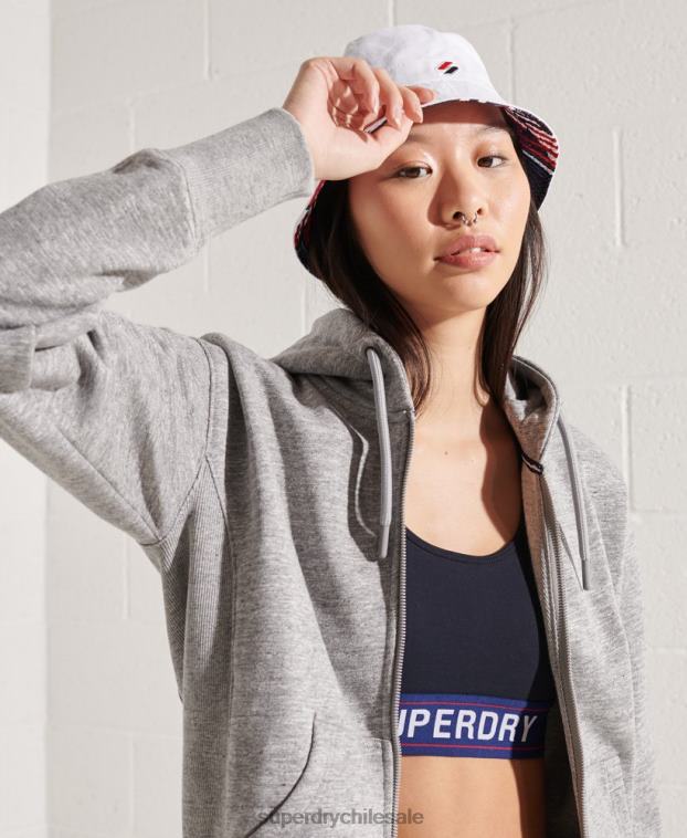 mujer Superdry gris claro sudadera con cremallera code sportstyle 2R68Z3452