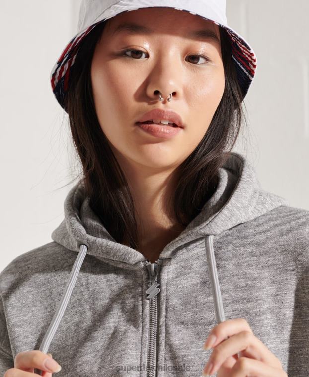 mujer Superdry gris claro sudadera con cremallera code sportstyle 2R68Z3452