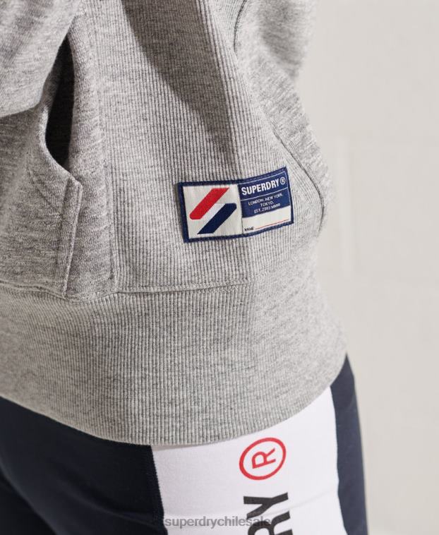 mujer Superdry gris claro sudadera con cremallera code sportstyle 2R68Z3452