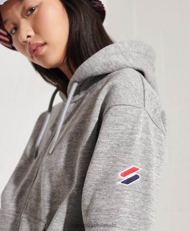 mujer Superdry gris claro sudadera con cremallera code sportstyle 2R68Z3452