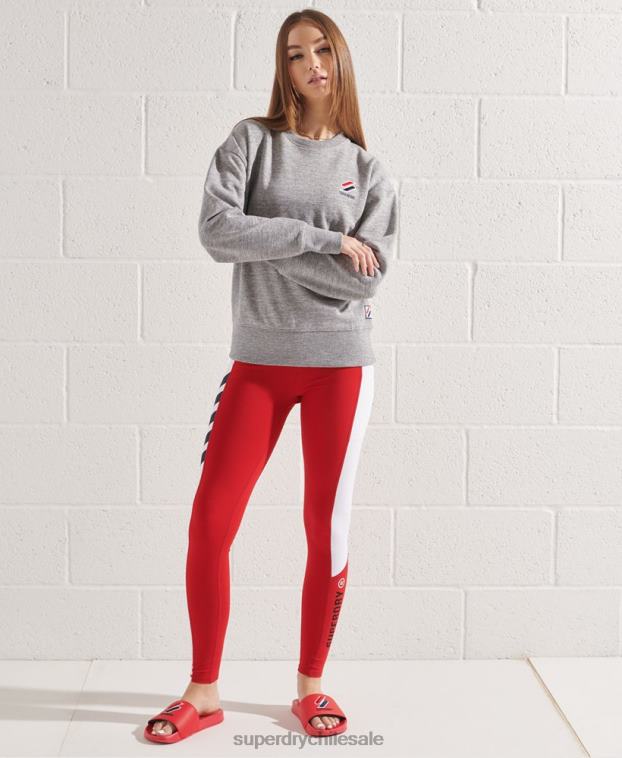 mujer Superdry gris claro sudadera con cuello redondo sportstyle esencial 2R68Z5931
