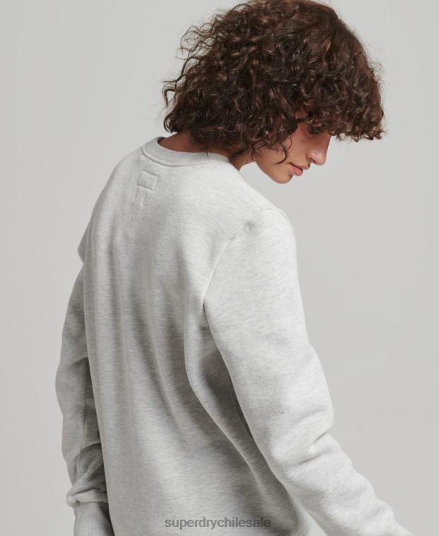 mujer Superdry gris claro sudadera con logo en caja 2R68Z6028