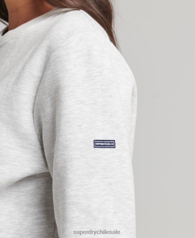mujer Superdry gris claro sudadera cooper nostalgia crew 2R68Z6002