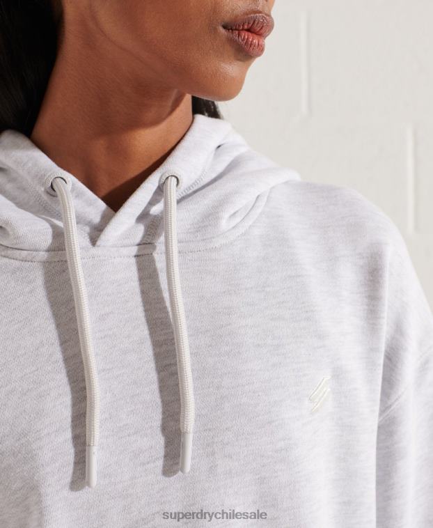 mujer Superdry gris claro sudadera extragrande esencial de algodón orgánico 2R68Z5852