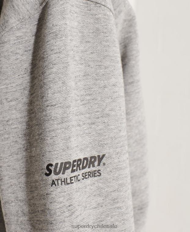 mujer Superdry gris claro sudadera oversize con cuello redondo 2R68Z5966