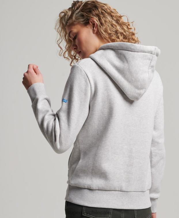 mujer Superdry gris claro sudadera vintage con capucha 2R68Z2314